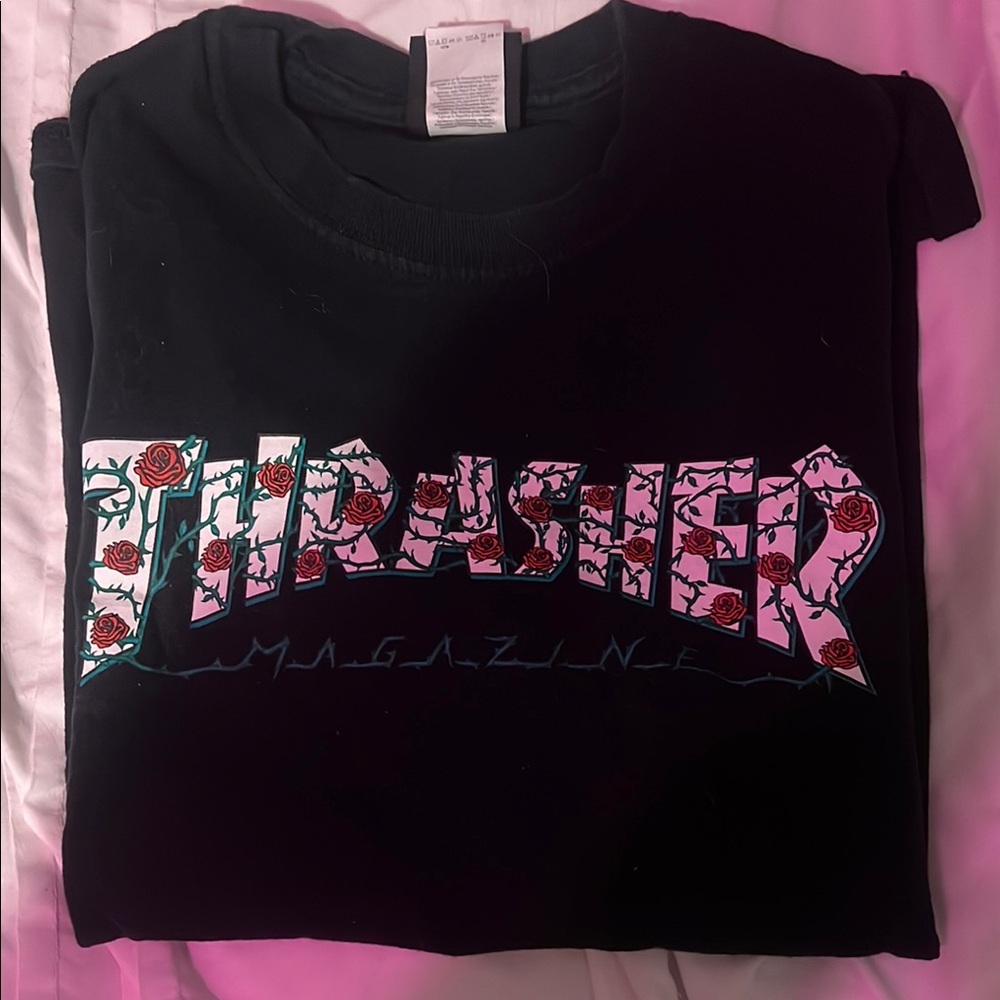 Thrasher Adult Black Graphic T-Shirt